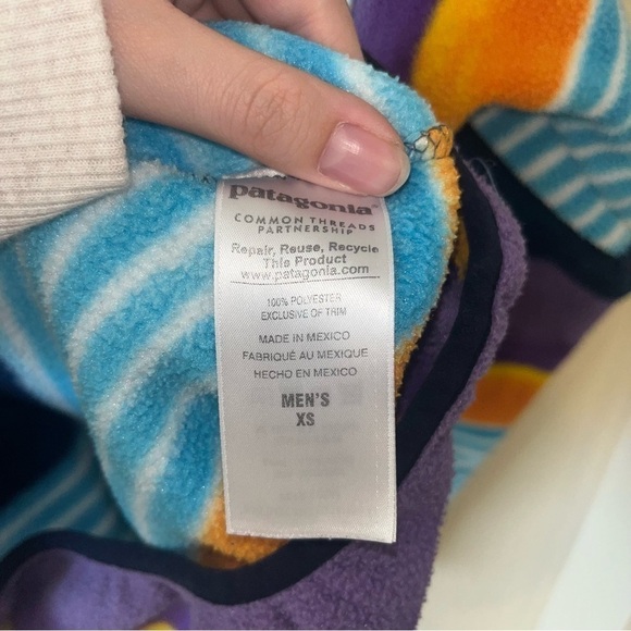 Patagonia Men's Fitz Stripe Snap Up Synchilla Size XS - Picture 4 of 5